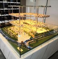 Modèle de centre commercial miniature 3D personnalisé, avec ascenseur électrique 3D, éclairage LED, échelle 1:80, design de modèle 3D pour l'intérieur commercial