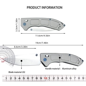 Cuchillo plegable pequeño BM748 con mango de cuero para uso diario (EDC) - Product Image 6
