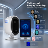 Analyseur de peau AI, scanner facial, analyseur de peau portable à 8 spectres avec application WiFi pour salon de beauté, spa, esthéticienne