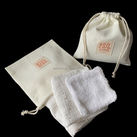 Pochette en coton gaufré à double cordon de taille personnalisée pour bouchons de vin, bâtonnets lumineux et anti-poussière