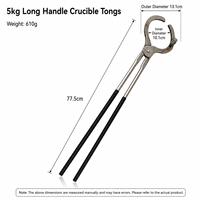 Pinces de 2kg/4kg/5kg/6kg/8kg pour manipuler les creusets de fusion, pinces en acier inoxydable, outils de moulage de bijoux, pinces à creusets