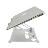 Support d'ordinateur portable pliable en alliage d'aluminium, réglable, ergonomique, portable et ventilé, pour tablettes et ordinateurs portables de 14 à 17,3 pouces