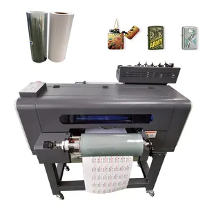 12" 2 in 1 Three Print Heads Gold Foil Label Printing Machine Roll Printer A4 A3 Size Digital UV Sticker printing machine