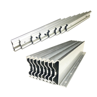 Mécanisme de table extractible multi-pliage de 2200mm Table à manger Glissières de tiroir en argent Rails télescopiques en aluminium pour Table à manger
