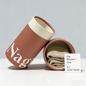 Custom Logo Recyclable Biodegradable Kraft Round Cylinder Paper Tube With Vanishing Finish For Underwear <strong>Socks</strong> T-Shirt <strong>Packaging</strong> - Product Image 1