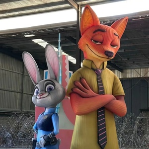 Sculptures de personnages de Zootopia, statues d'animaux de <span class=keywords><strong>film</strong></span> réalistes, conçues pour les parcs à thème, les centres commerciaux, la décoration intérieure et les expositions - Product Image 2