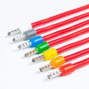 Terminal 1000PCS/Bag Electrical Insulation Terminal Tube Type Pre-insulated Terminal Colorful Insulated Non-shrink Cord End Terminals
