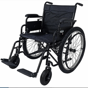 Silla de Ruedas Manual Económica con Marco Plegable, Ruedas Traseras Grandes y Asiento Acolchado para Ancianos, Discapacitados, Hospitales y Cuidado en el Hogar - Product Image 1