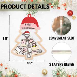 Pafu 2024 <strong>Baby</strong> Girl <strong>First</strong> <strong>Christmas</strong> <strong>Ornament</strong> Wooden &amp; Acrylic Shake <strong>Baby</strong> <strong>Ornaments</strong> Personalized <strong>Baby</strong> <strong>Christmas</strong> <strong>Ornaments</strong> - Product Image 5