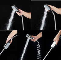Pommeau de douche chromé en acier inoxydable TM-1005 Ensemble de colonne de douche à effet pluie noire