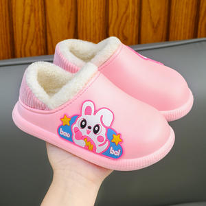 Dinosaure Design Intérieur Hiver Imperméable pour Pantoufles pour Bébé Garçons Filles Antidérapant Doublé Polaire Coton Tissu Confortable Maison U - Product Image 4