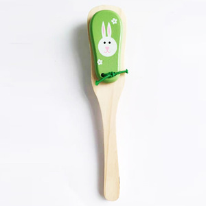 Castagnettes en bois colorées en gros, claquettes en bois avec motifs animaux et fleurs pour enfants, jouet musical rythmique - Product Image 6