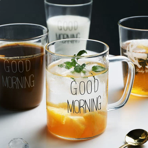 Khuyến mãi nóng 450 ML 15OZ Ly thủy tinh trong suốt dùng cho cà phê/bia/sữa/trà/nước - Product Image 3