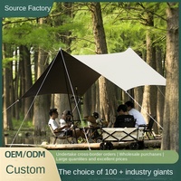 Noir Oxford Étanche Auvent Tente Filet Extérieur Rouge Hexagonal Papillon Pare-Brise Parasol Ultra Léger Camping Table Chaise