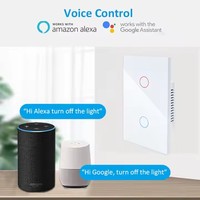 Interruptor Inteligente WIFI Matter Homekit US AU 10A ABS NFC Táctil, 1 2 3 Botones, Control Remoto por Voz, Alexa, Google, Sin Neutro