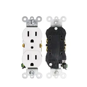 HUNGSO Self Grounding 15A 20A 125V Decora Duplex Receptacle GFCI Outlet Socket