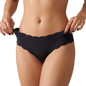 Culottes sans couture ultra-fines en soie glacée pour femmes, bord ondulé, sous-vêtements invisibles une pièce, lingerie <span class=keywords><strong>sexy</strong></span> <span class=keywords><strong>et</strong></span> respirante - Product Image 1