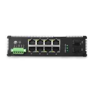 Din Rail Fast Ethernet 8 Port Gigabit Industrial Poe Switch With 2 SFP
