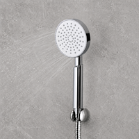 Ensemble de douche à main haute pression avec filtre, en acier inoxydable chromé, support mural réglable et tuyau flexible pour salle de bain