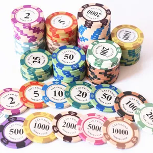 Poker chip for Texas Hold'em,Blackjack,Gambling Casino Chips Weight 14 Gram Clay Composite
