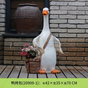 Sculpture de canard en résine <span class=keywords><strong>SMC</strong></span> réaliste et résistante aux intempéries, figurines de dessin animé pour exposition extérieure, jardin, cour, paysage, pelouse, terrasse - Product Image 5