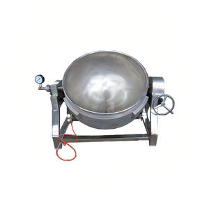 Stainless Steel Tilting Cooking Kettle Jacketed <b>Pan</b> Mixer Gas Sandwich Pot Food Processing Equipment - Product Image 3