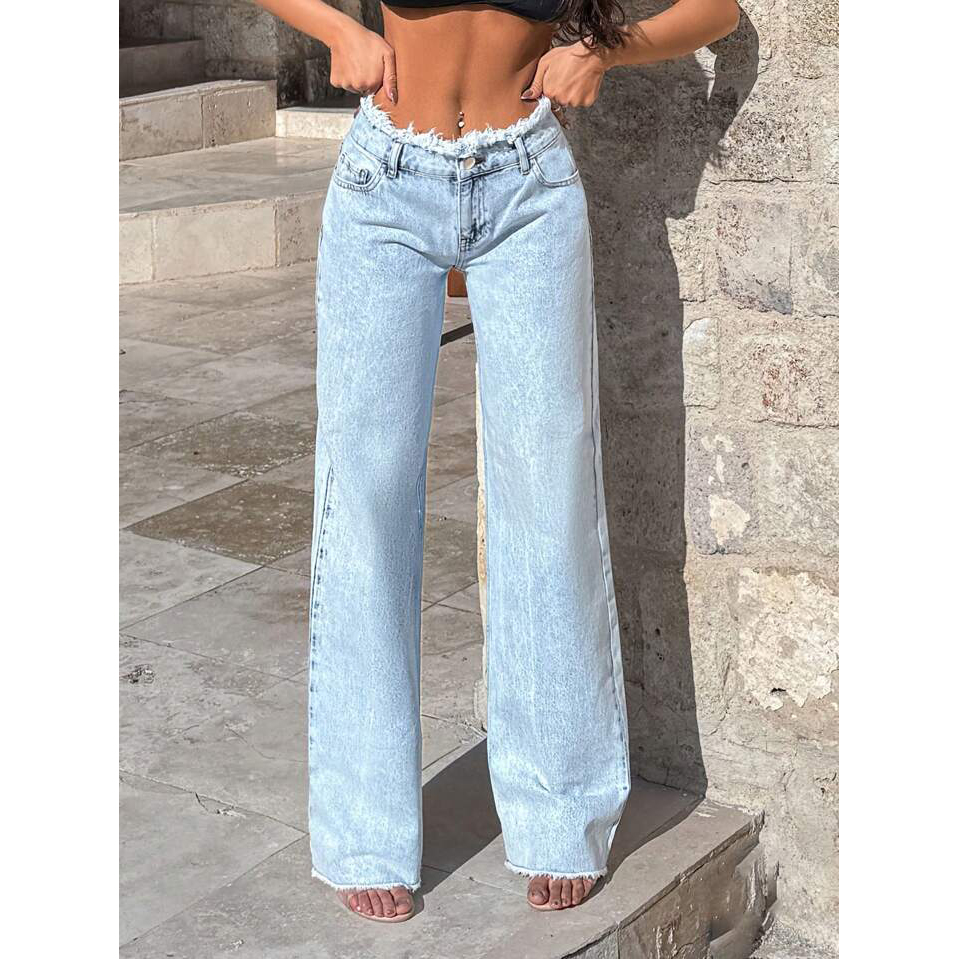 Zipper Ankle Jeans High Waist Skinny Ripped Women