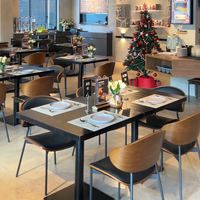 Tables et chaises personnalisées hautement esthétiques pour bars musicaux et restaurants à thème : Une table et deux chaises