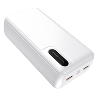 Banque d'alimentation portable Wesdar Factory 30000mAh grande capacité avec écran numérique, charge rapide Micro USB, sortie 12W - Idéale pour l'extérieur