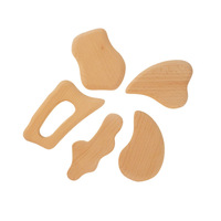 Tasse de Massage de thérapie du bois suédois ensemble de masseur de tête de champignon masseur de rouleau en bois Tendon bâton roulant planche à gratter pour le corps