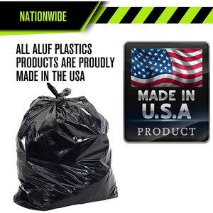 Sacs poubelles noirs extra résistants 65 gal, 1,5 mil, 50x48 pouces, lot de 50, pour entrepreneurs et travaux de construction en extérieur - Product Image 6