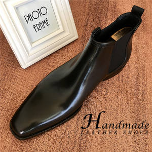 Zapatos de cuero de alta gama hechos a mano con punta en pico, de cuero genuino para hombre, con diseño de brocado tallado, zapatos Oxford formales de negocios. - Product Image 1