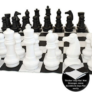 Indien pas cher coloré plus grand plastique grandes pièces d'échecs acrylique conseil ensemble pour extérieur grand jardin 30cm