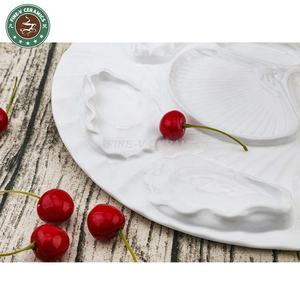 Vaisselle plate en <span class=keywords><strong>porcelaine</strong></span> créative, hôtel, cuisine occidentale, <span class=keywords><strong>assiette</strong></span> de service ronde en céramique pliable - Product Image 4