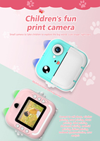 Kamera Cetak Instan Hadiah Ulang Tahun Anak Laki-laki Perempuan, Kamera Foto Digital Video Anak-anak, Mainan Kamera Foto Digital, Printer Termal Mini