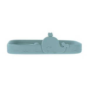 New Custom Blue Whale <b>Plate</b>, Cute BPA FREE Silicone Whale <b>Plate</b> Set, Silicone Rectangle <b>Plate</b> Custom Design - Product Image 1