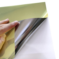 Feuilles de papier autocollant en vinyle PET brillant doré, imperméables et imprimables, qualité supérieure, 8,5x11 pouces, 135 g/m², 20 feuilles/paquet, pour imprimante jet d'encre