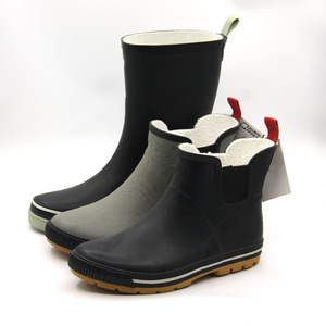Botas de Agua Chelsea Personalizadas con Estampado de Cuadrícula, Impermeables, para Invierno y Otoño, Forro de Lana para Todas las Temporadas, para Mujer, Venta al por Mayor - Product Image 1