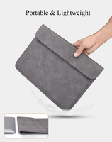 Étui pour tablette de 14,1 à 15,4 pouces avec boucle magnétique, sac pour ordinateur portable en cuir nubuck pour voyage d'affaires, sac portable, logo personnalisé