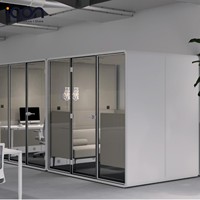 Cabine téléphonique acoustique moderne pour bureau, salle d'interviews avec isolation phonique et fonctions d'étanchéité pour les pods de réunion de bureau