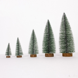 Pafu <strong>Xmas</strong> Holiday Party Home Tabletop <strong>Tree</strong> Decoration Small Pine <strong>Tree</strong> with <strong>Wooden</strong> Bases Mini Christmas <strong>Tree</strong> - Product Image 4