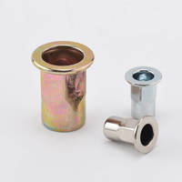 HAOFAN-Écrou à Rivet Épais en Alliage d'Aluminium Fileté Métrique Noir Pop Aveugle Tête Plate Multi Grip