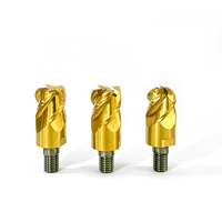 Têtes de fraises à billes en carbure monobloc revêtues d'étain interchangeables, 3/4/5 cannelures, à dents verrouillables, remplaçables, OEM/ODM, R8 16R1