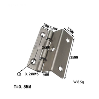 Charnières robustes en métal à trois plis pour boîtes en bois, 35 x 9 x 0,6 mm, accessoires pour boîtes de rangement