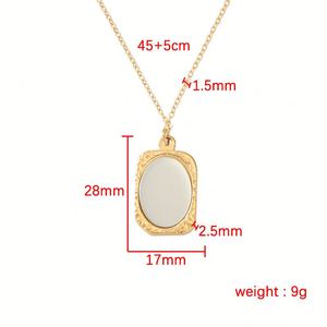 Male Customize Vine Mirror 14K Gold Blank Engravable Name Necklace Stainless Steel 18K Gold Trending Jewelry - Product Image 2
