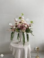H-998 Nouvelle Boule de fleurs artificielles en soie moderne de 50 cm pour centre de table de mariage, banquet ou fête