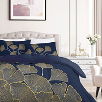 Ensemble de couette épaissie impression numérique 3D quatre saisons universel Double graisse couette trois pièces ensemble 200TC écologique maison