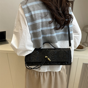 SH0313 Borsa a Mano da Donna Elegante e Portatile per Feste Serali <span class=keywords><strong>con</strong></span> Tracolla Rimovibile e Chiusura a Lucchetto - Product Image 5