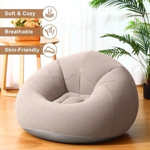 Realspring 6 cái ghế túi Đậu người lớn bơm hơi điện máy bơm hơi di động gấp Ghế sofa lười cho phòng khách cắm trại - Product Image 2