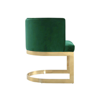 Chaise de salle à manger moderne de luxe haut de gamme hôtel restaurant bar chaise de table en acier inoxydable doré fauteuil en cuir velours chaise d'appoint